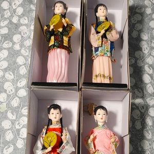 New 4pcs Vintage Chinese Dolls